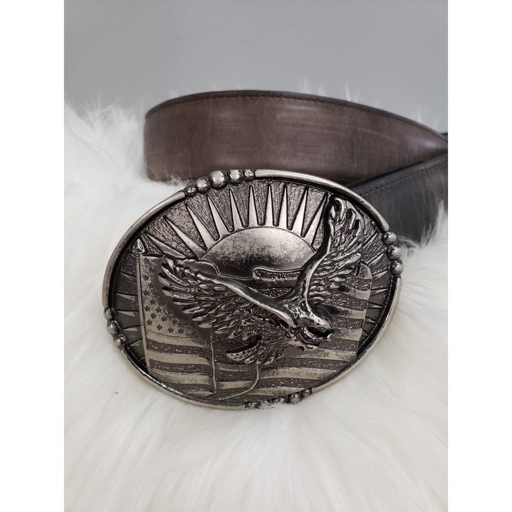 NEVER WORN Sz 38 Cody James Men's American Flag Patriotic Eagle Belt Buckle Belt